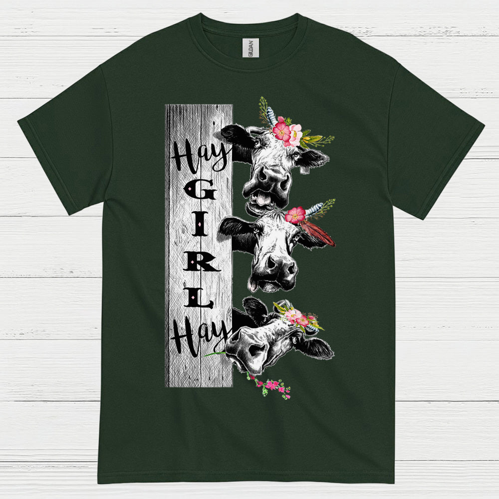 Hay Girl Hay Funny Cow T Shirt