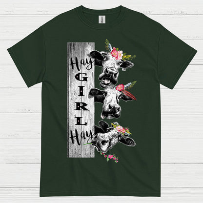 Hay Girl Hay Funny Cow T Shirt