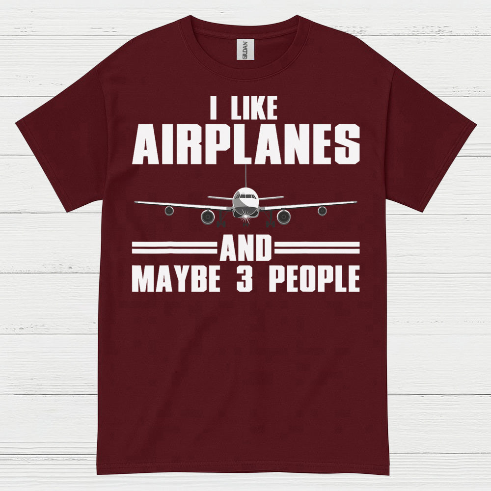 I Like Airplanes And Maybe 3 People T Shirt