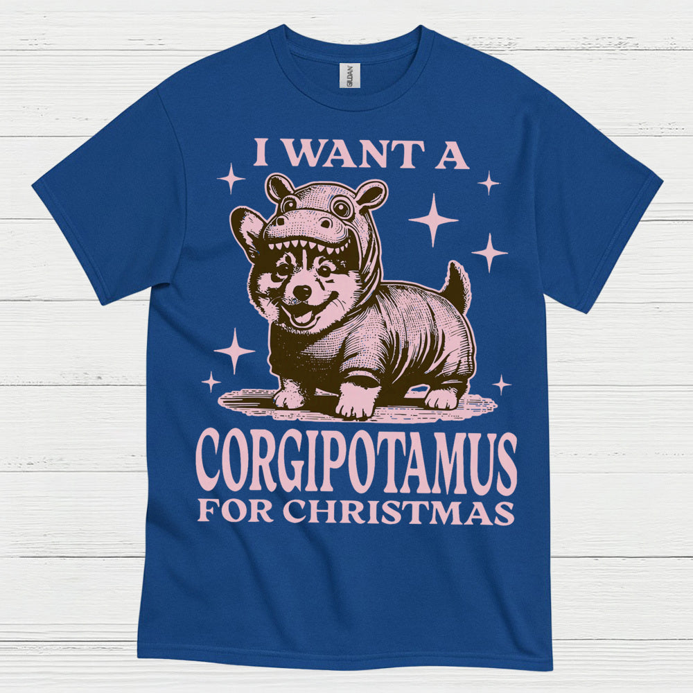 I Want A Corgipotamus For Christmas T Shirt