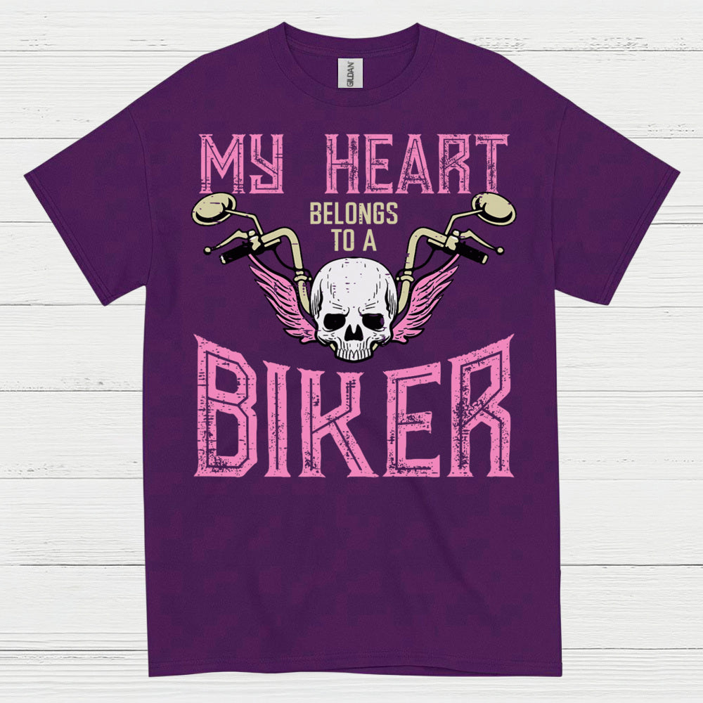My Heart Belongs to a Biker T Shirt