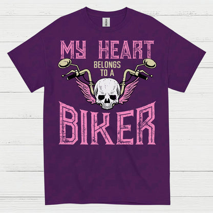 My Heart Belongs to a Biker T Shirt