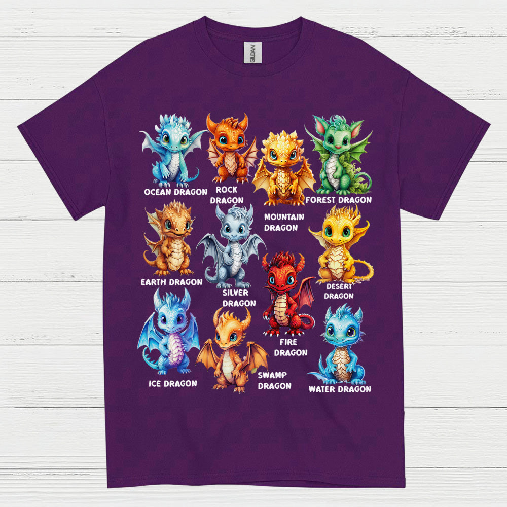 Cute Baby Dragons Elements T Shirt