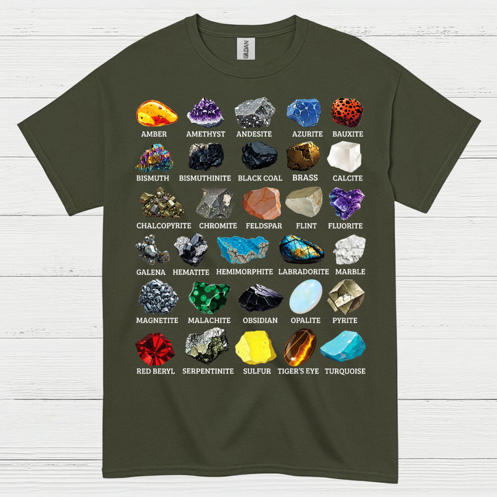 Mineral Chart Geology T Shirt