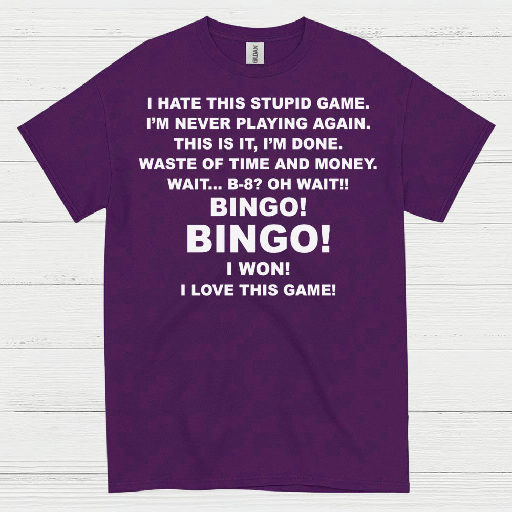 I Hate This Game Bingo Humor T Shirt