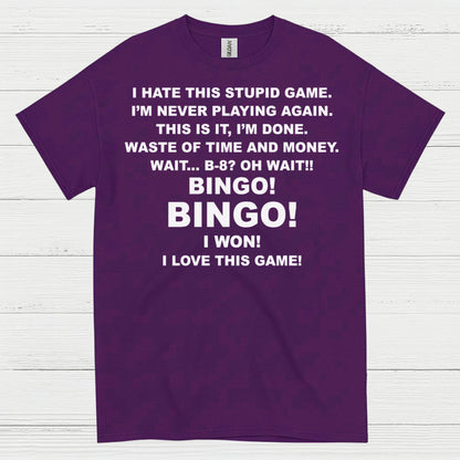 I Hate This Game Bingo Humor T Shirt