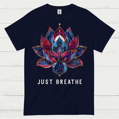 Just Breathe Lotus Yoga T Shirt