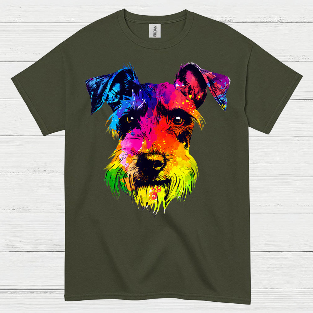 Colorful Schnauzer Pop Art Dog Lover T Shirt