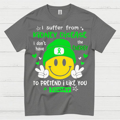 Kidney Disease No Energy Funny Humor T Shirt