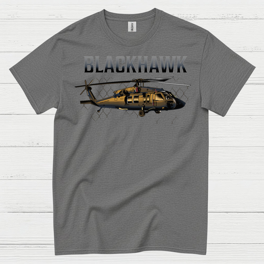 Blackhawk Military Helicopter Aviation T Shirt