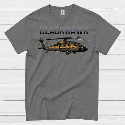 Blackhawk Military Helicopter Aviation T Shirt