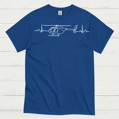 Helicopter Heartbeat Aviation Minimal T Shirt