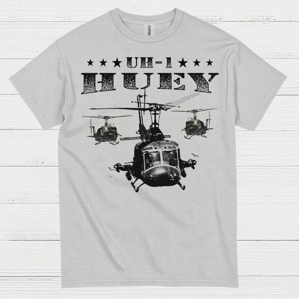 UH-1 Huey Helicopter Veteran T Shirt