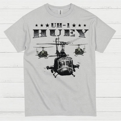 UH-1 Huey Helicopter Veteran T Shirt