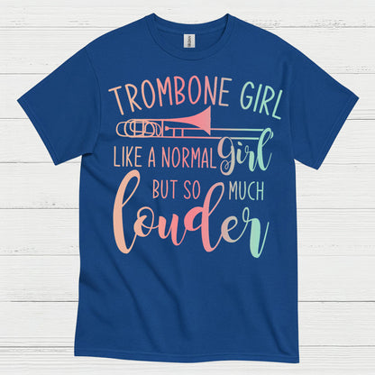 Trombone Girl Funny Music T Shirt