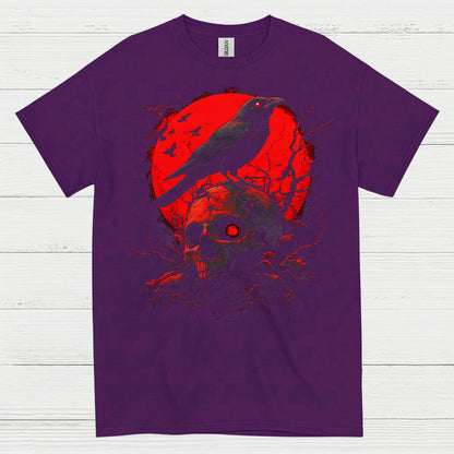 Dark Raven Skull Gothic T Shirt