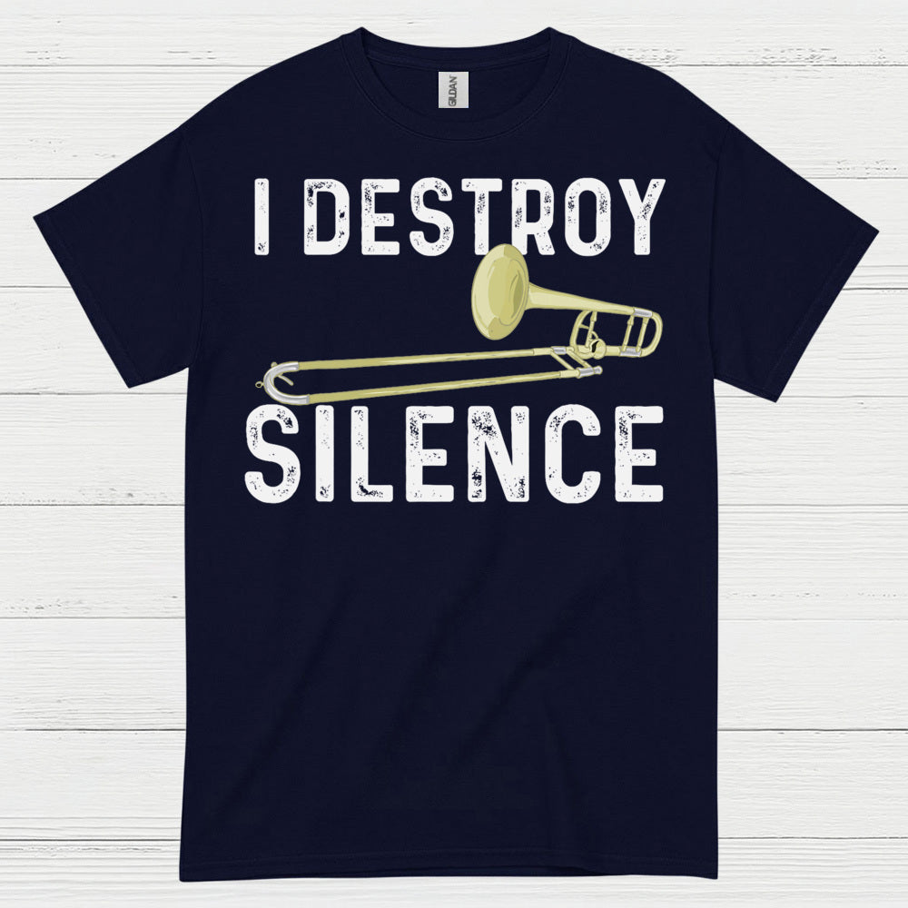 Destroy Silence Trombone T Shirt