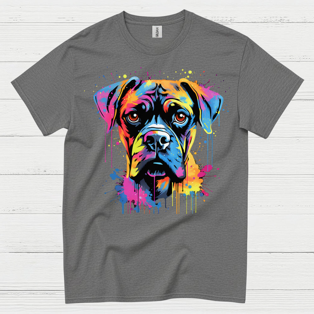 Color Splash Boxer Dog T Shirt