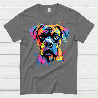 Color Splash Boxer Dog T Shirt