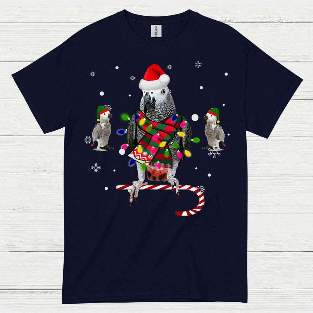 Christmas Parrot Funny Holiday T Shirt