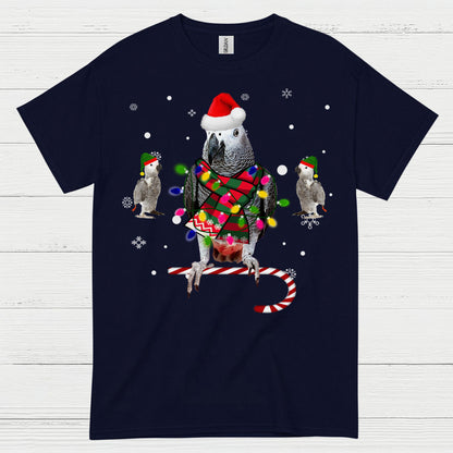 Christmas Parrot Funny Holiday T Shirt