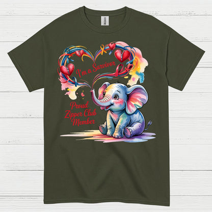 Proud Zipper Club Survivor T Shirt