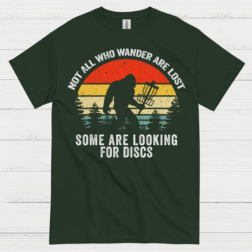 Not All Who Wander Disc Golf Bigfoot T Shirt