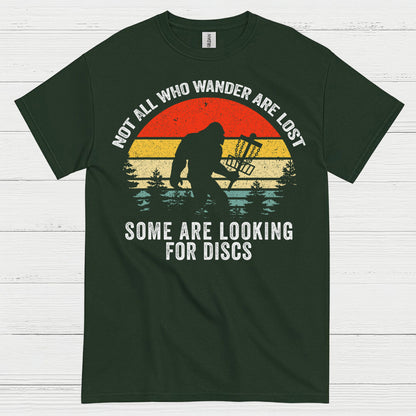 Not All Who Wander Disc Golf Bigfoot T Shirt
