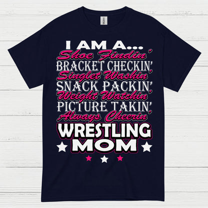Wrestling Mom Always Cheering T Shirt