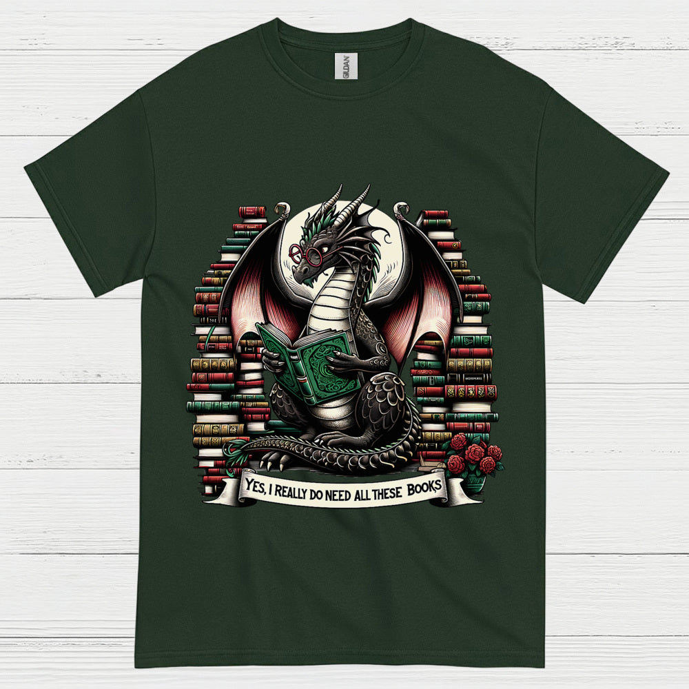 Book Hoarding Dragon T Shirt