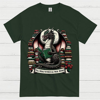 Book Hoarding Dragon T Shirt