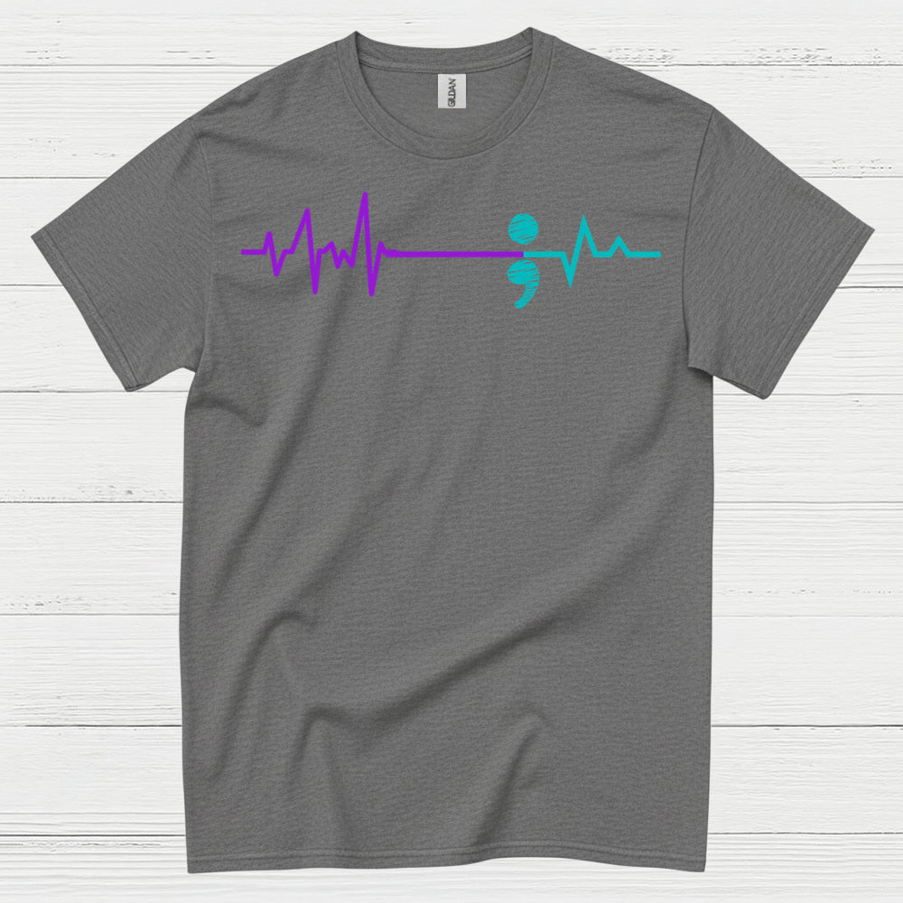 Semicolon Heartbeat Awareness T Shirt
