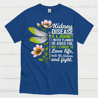 Kidney Disease Journey Love Life Strength T Shirt