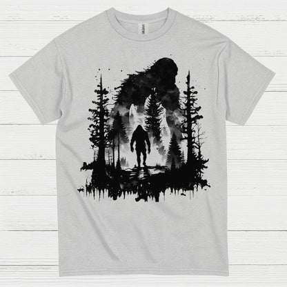 Dark Forest Bigfoot Silhouette T Shirt