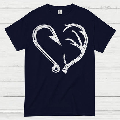 Fishing Hook Heart T Shirt