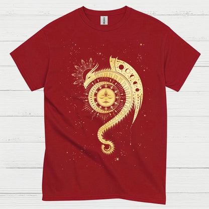 Golden Cosmic Dragon T Shirt
