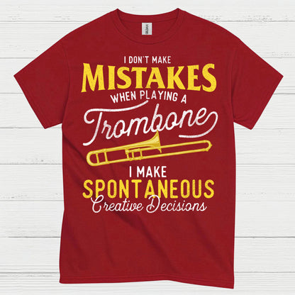 Spontaneous Trombone Player Funny T Shirt