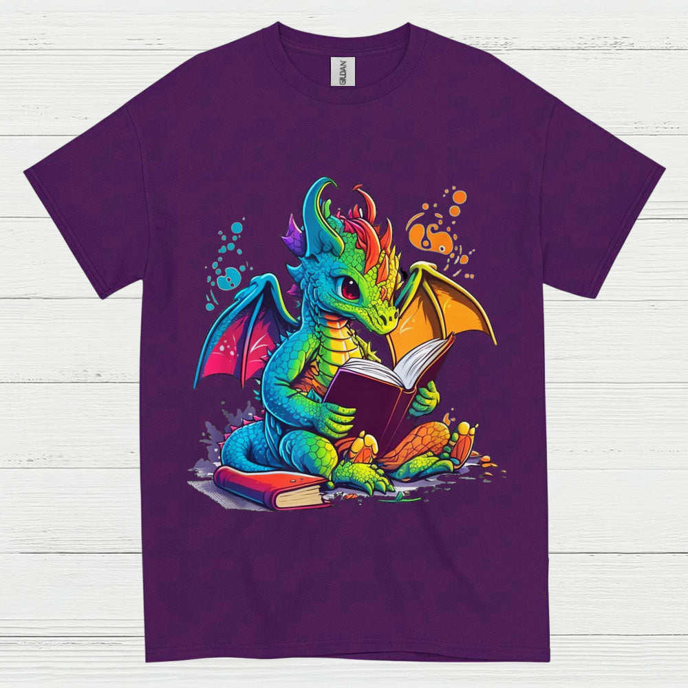 Book Lover Dragon T Shirt