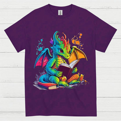 Book Lover Dragon T Shirt