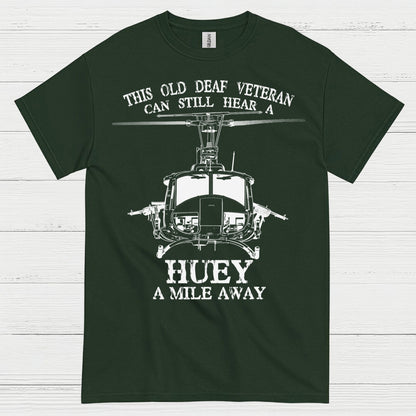 Old Deaf Veteran Huey Helicopter T-Shirt