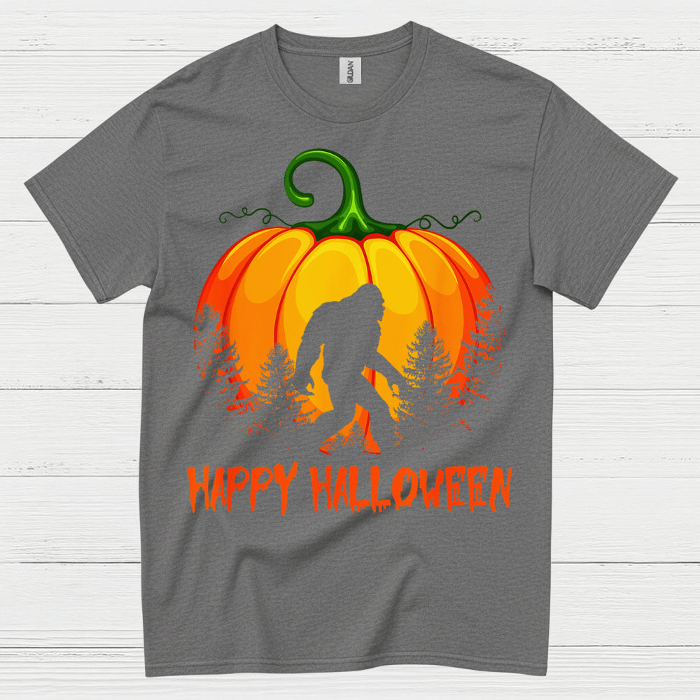 Happy Halloween Bigfoot Pumpkin T Shirt