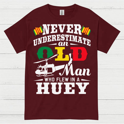 Never Underestimate A QLB Huey Veteran T Shirt