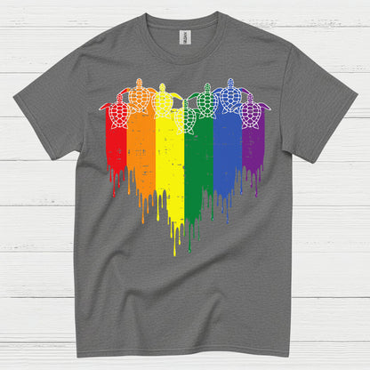 Rainbow Sea Turtle Pride T Shirt