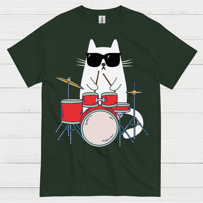 Cool Cat Drummer T Shirt
