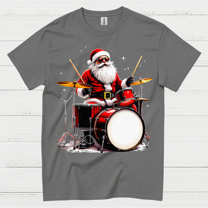 Santa Drummer T Shirt