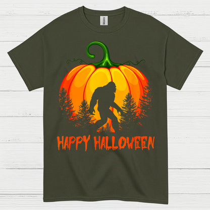 Happy Halloween Bigfoot Pumpkin T Shirt