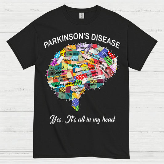 Parkinsons Its All In My Head T Shirt