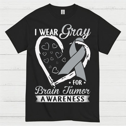 I Wear Gray For Brain Tumor Awareness T Shirt
