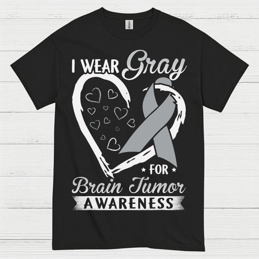 I Wear Gray For Brain Tumor Awareness T Shirt