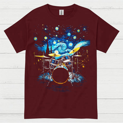 Starry Night Drummer T Shirt